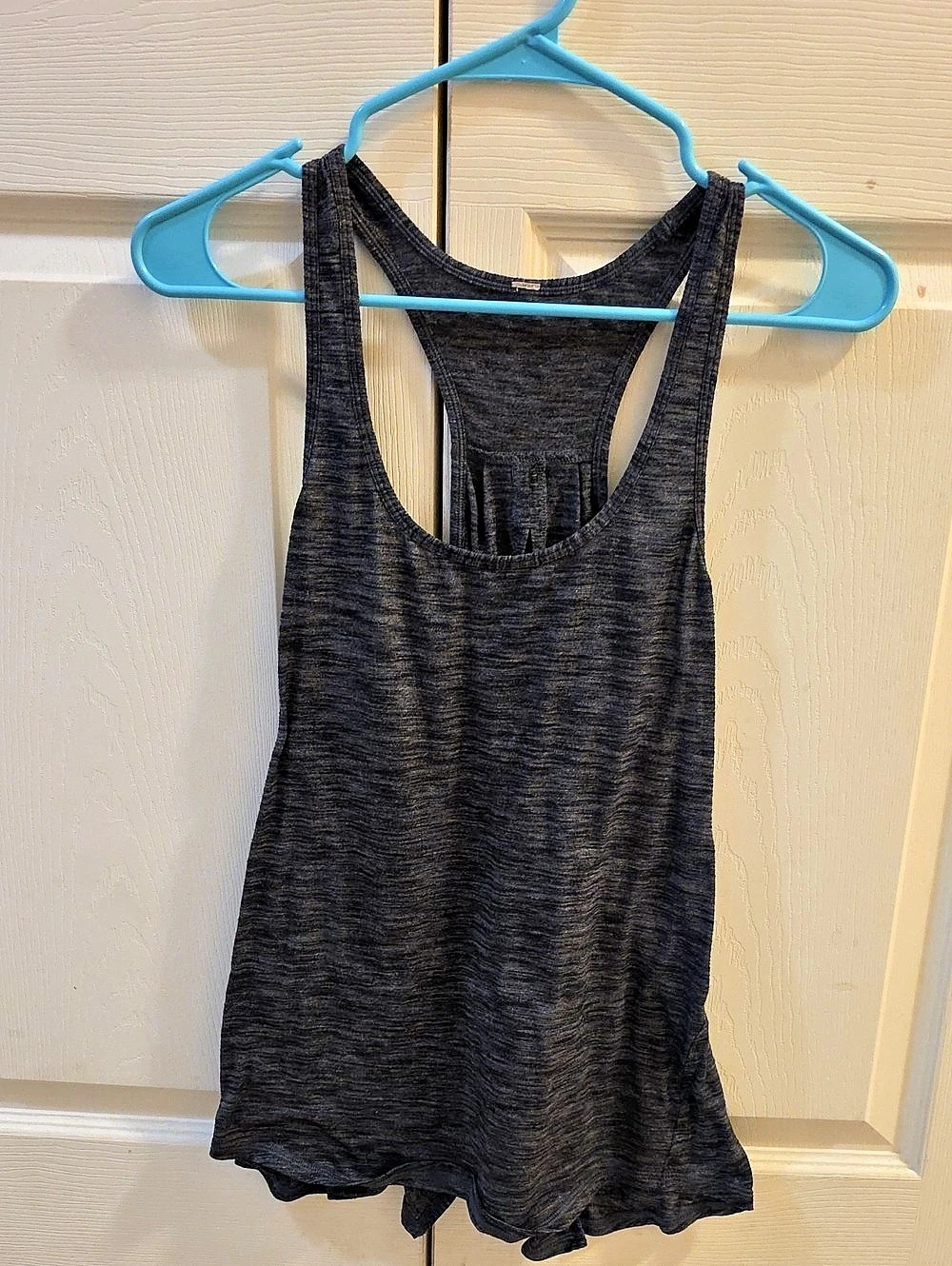 lululemon Essential Tank *Pleated (Tiger Space Dye Black White) ) Gray Racerbac